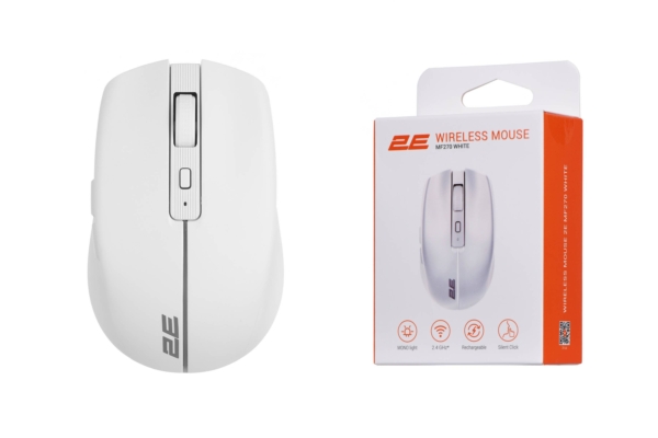 2E Mouse MF270 Silent Rechargeable WL White