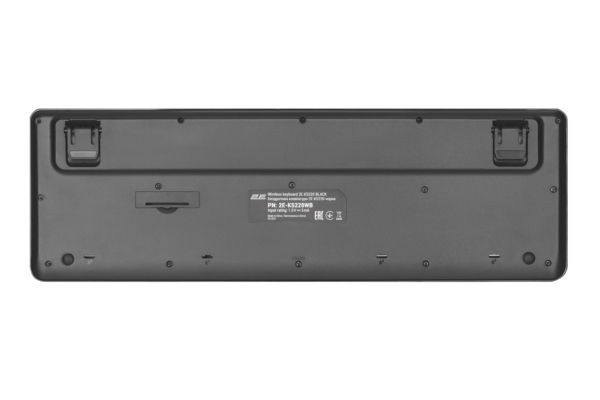 2E Клавіатура мембранна KS220 106key, WL, EN/UK/RU, чорний