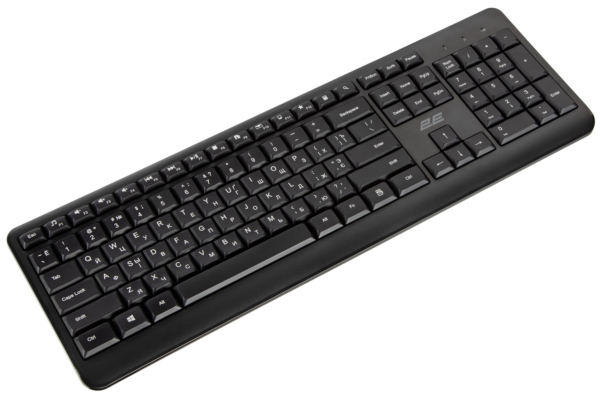 2E Клавіатура мембранна KS220 106key, WL, EN/UK/RU, чорний