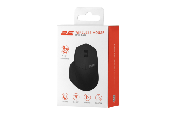2E Мышь MF280 Silent WL BT Black