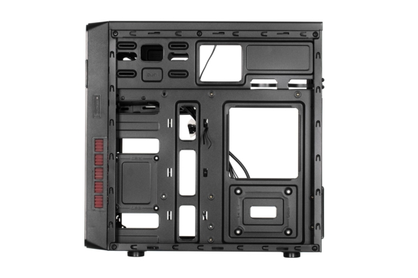 2E Корпус Basis RD831 без БЖ 2xUSB2.0, VGA 320мм, mATX, чорний