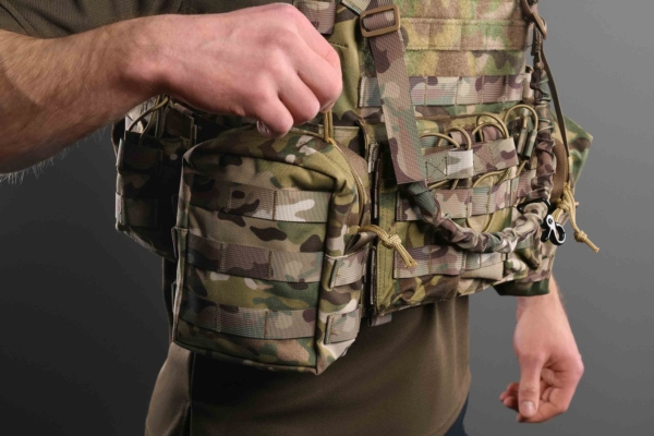 2E Tactical Плитоноска, Тип 1, з кишенями для бічного захисту і підсумками, Молле, камуфляж