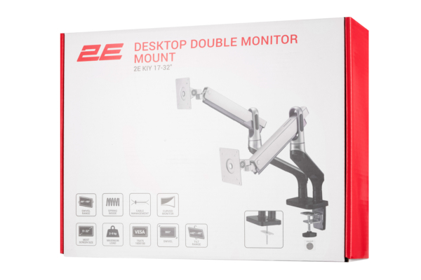 2E Desktop double monitor mount Kiy