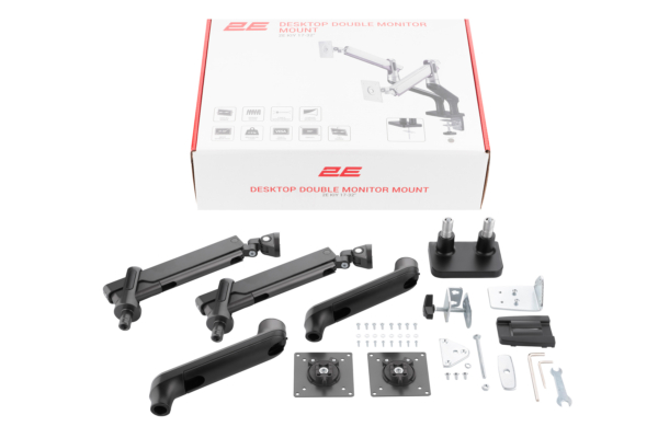 2E Desktop double monitor mount Kiy