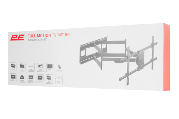 2E Крепление наклонно-поворотное ТВ 43-90″ Годкокма, вынос 1м