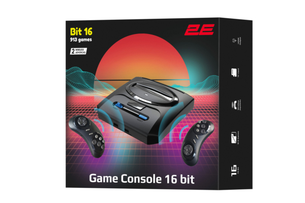 2E Игровая консоль 16bit HDMI (2 беспроводных геймпада 913 игр)