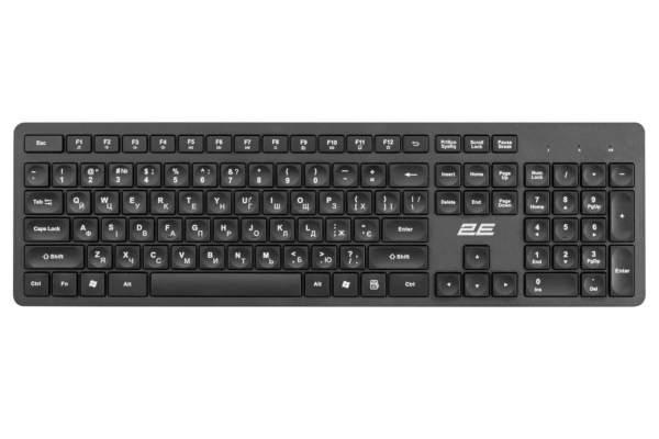 2E Клавіатура мембранна KS260 106key, WL, EN/UK, чорний