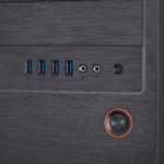 2E Корпус Alfa E1802 без БЖ 4xUSB3.0, VGA 320мм, ATX, чорний