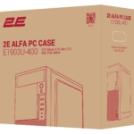 2E Корпус Alfa E1903U-400 з БЖ 2E ATX400W, 2xUSB3.0, 1xUSB2.0, VGA 320мм, ATX, чорний