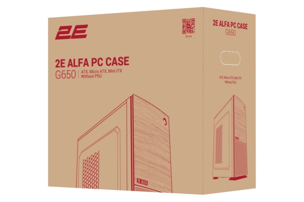 2E Корпус Alfa G650 без БЖ 2xUSB3.0, 1xUSB2.0, 1×120мм, VGA 280мм, LCS ready, ATX, чорний