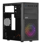 2E Корпус Basis RD850 без БП 1xUSB3.0, 2xUSB2.0 1×120мм ARGB VGA 290мм Acrylic Side Panel mATX чёрный