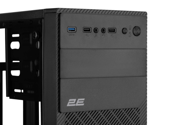2E Корпус Basis RD850 без БП 1xUSB3.0, 2xUSB2.0 1×120мм ARGB VGA 290мм Acrylic Side Panel mATX чёрный