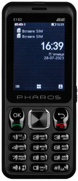 2E Мобильный телефон 2E E182 2.4″ 2SIM, 1700mAh, Черный