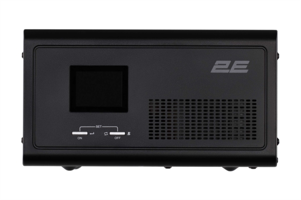2E Інвертор HI600, 600W, 12V – 230V, LCD, AVR, 2xSchuko + DC output