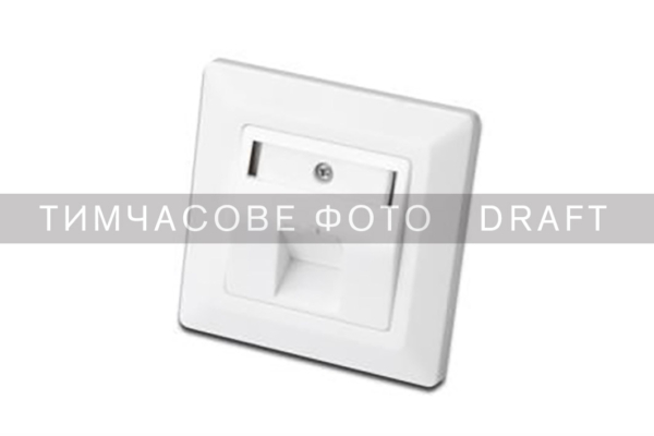 2E Лицевая панель 1х Keystone 80×80 с заземлением