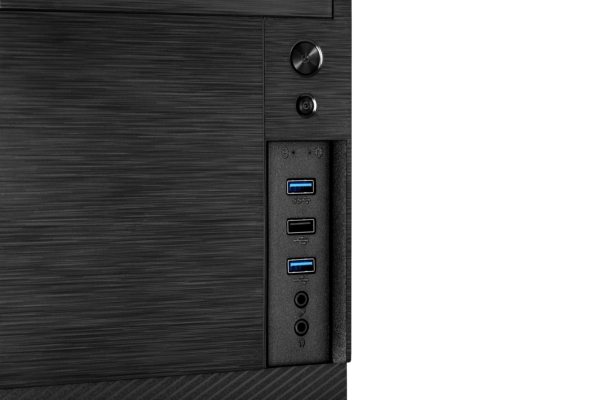 2E Корпус Alfa E190-3U без БЖ 2xUSB3.0, 1xUSB2.0, VGA 320мм, ATX, чорний