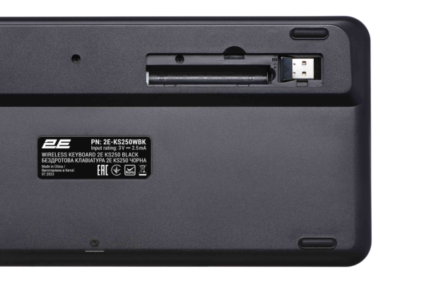 2E Клавіатура мембранна KS250 84key, WL/BT, EN/UK, чорно-сірий