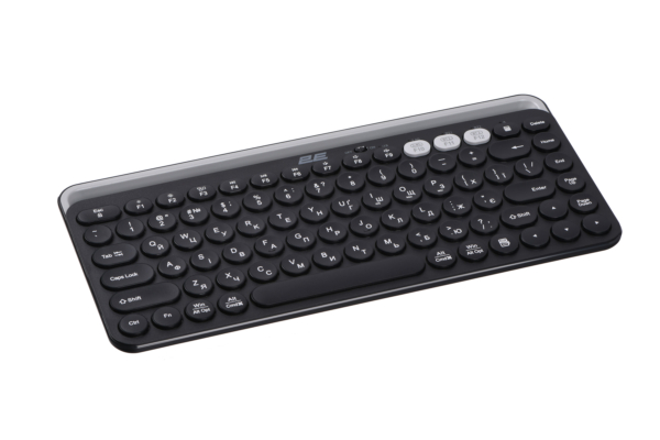 2E Клавіатура мембранна KS250 84key, WL/BT, EN/UK, чорно-сірий