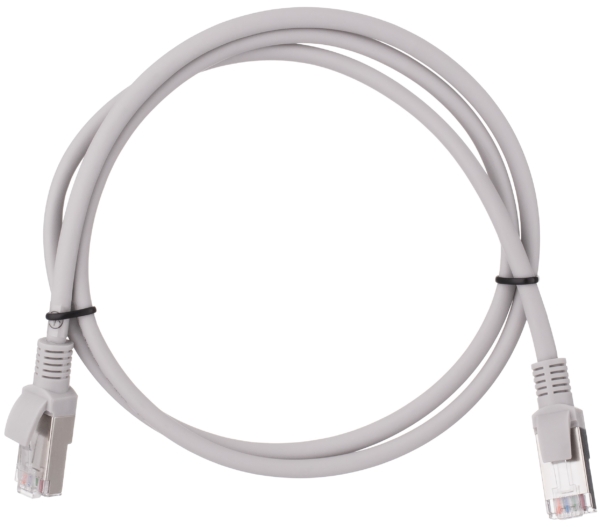 2E Патч-корд САТ 6, FTP, 1м, 26AWG, RJ45, 7/0.16, Cu, LSZH, серый