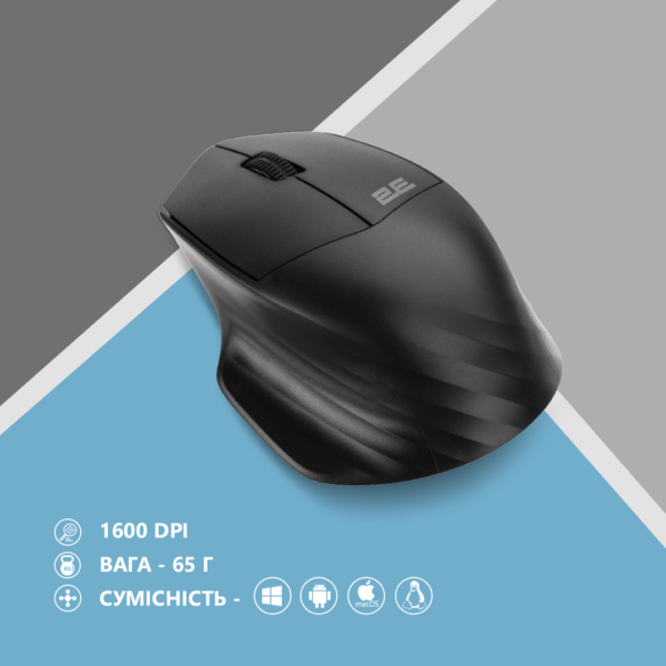 2E Мышь MF280 Silent WL BT Black