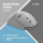 2E Мышь MF280 Silent WL BT Gray