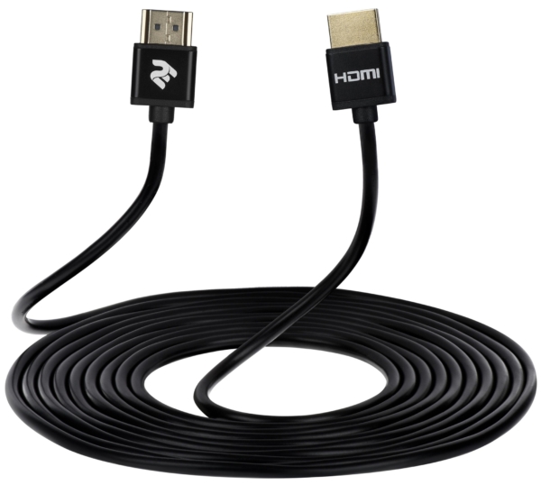 2E Кабель HDMI (M/M), 2м, 2.0, Slim High Speed Aluminum, черный