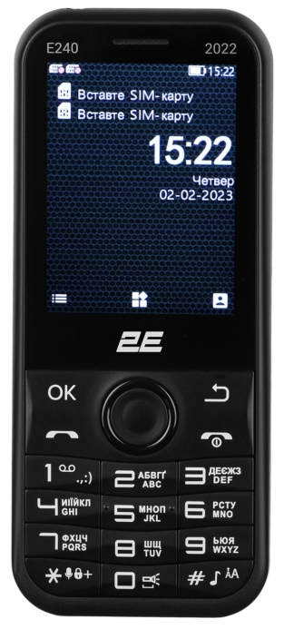 2E Мобильный телефон E240 2022 Dual SIM Black