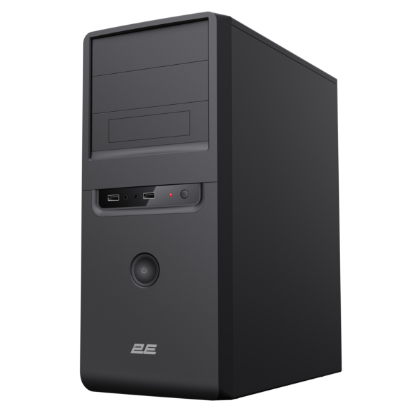 2E Корпус TeamX TMX01 з БЖ 2E ATX400W 2xUSB2.0 1×80мм VGA 310мм, ATX чорний