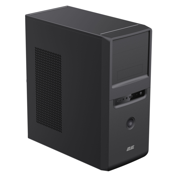 2E Корпус TeamX TMX01 з БЖ 2E ATX400W 2xUSB2.0 1×80мм VGA 310мм, ATX чорний