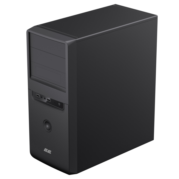 2E Корпус TeamX TMX01 з БЖ 2E ATX400W 2xUSB2.0 1×80мм VGA 310мм, ATX чорний
