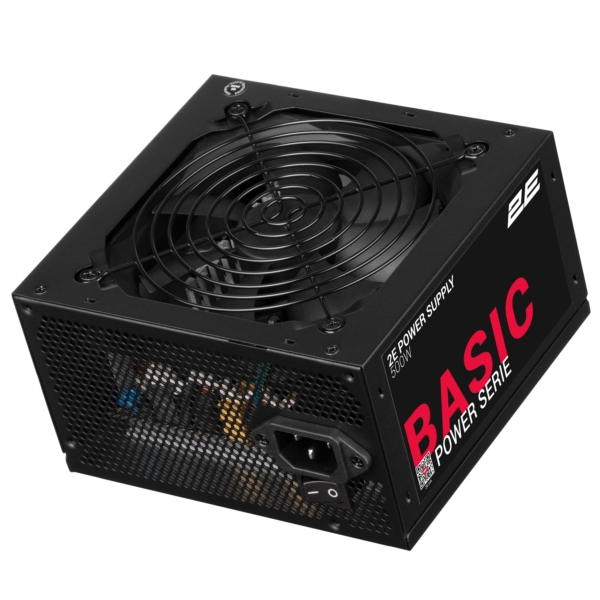 2E Блок живлення Basic Power (500W), 80%, 120мм, 1xMB 24pin(20+4), 1xCPU 8pin(4+4), 3xMolex, 4xSATA, 2xPCIe 8pin(6+2)