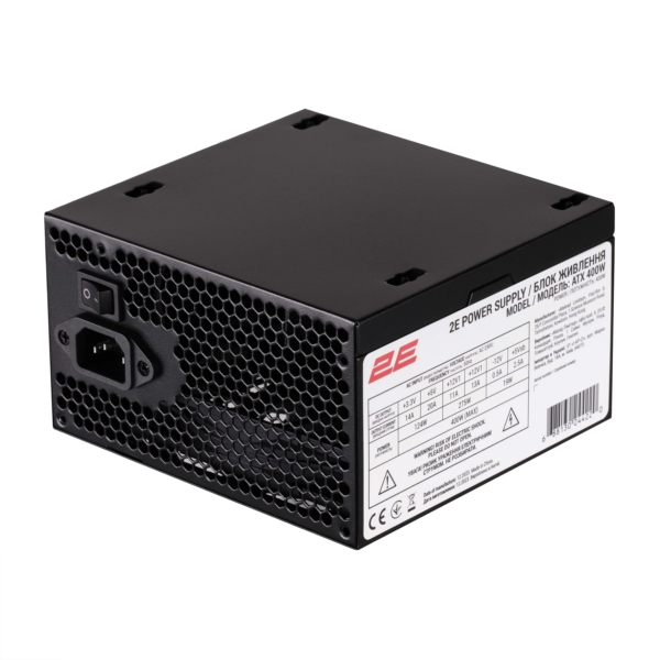 2E Корпус 2E Basis RD863-400 з БЖ ATX400W, 2xUSB2.0, VGA 320мм, mATX, чорний