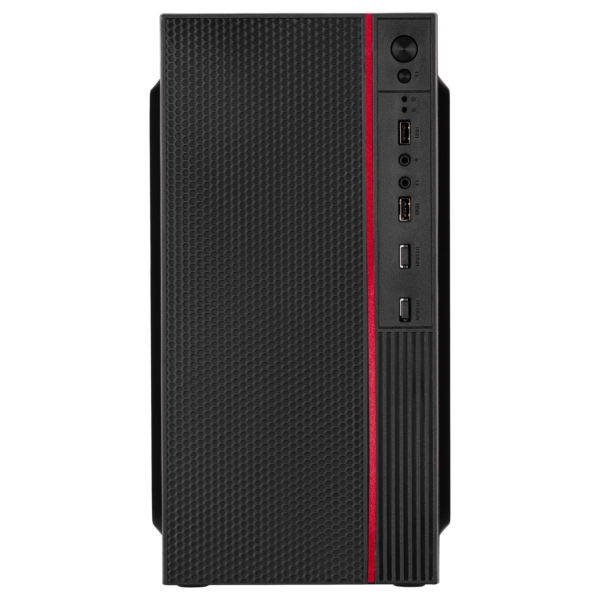 2E Корпус TeamX TMX03 з БЖ 2E ATX400W, 2xUSB2.0, 1×80мм, VGA 220мм, mATX, чорний