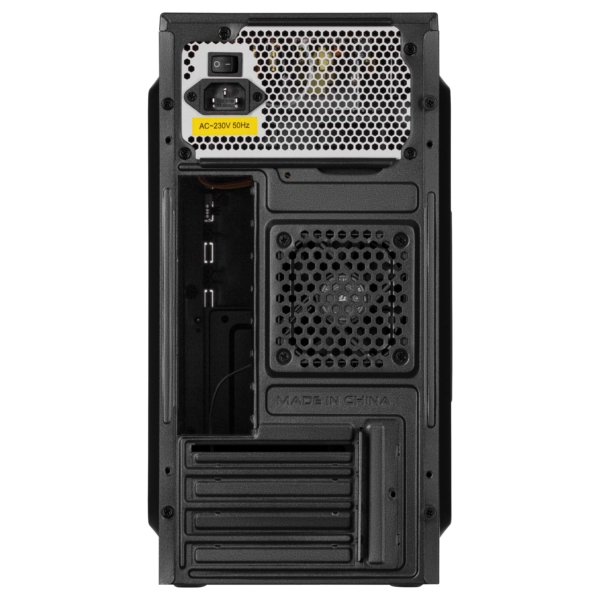 2E Корпус TeamX TMX03 з БЖ 2E ATX400W, 2xUSB2.0, 1×80мм, VGA 220мм, mATX, чорний