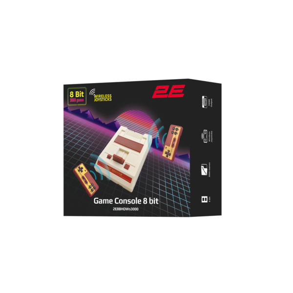 2E Игровая консоль 8bit HDMI (2 беспроводных геймпада, 3000 игр)