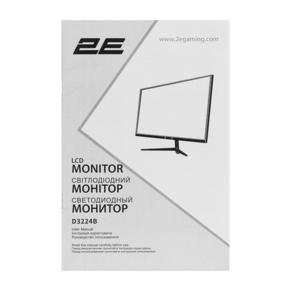 2E Монітор 31.5″ D3224B 2xHDMI, DP, IPS, 2560×1440, 75Hz, 5ms, FreeSync
