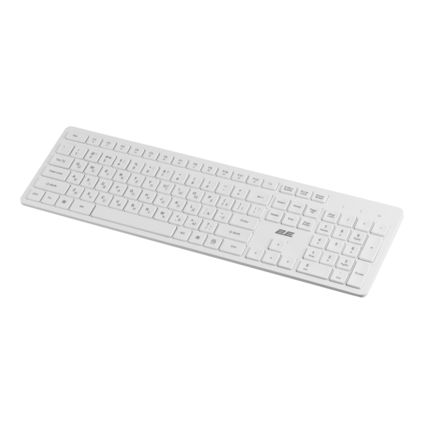 2E Клавіатура мембранна 2E KS260 106key, WL, EN/UK, білий