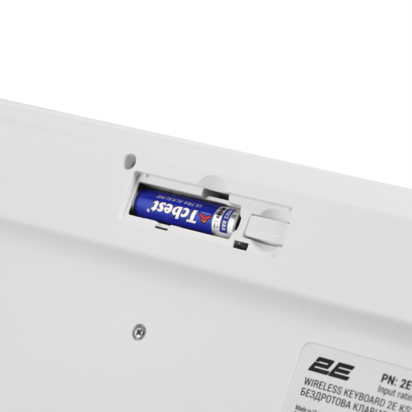 2E Клавіатура мембранна 2E KS260 106key, WL, EN/UK, білий