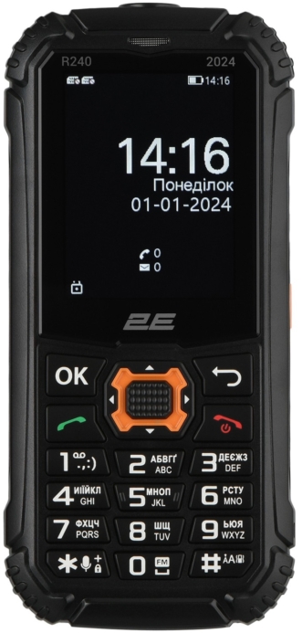 2E Мобильный телефон R240 2024 2.4″ 2SIM, 1800мА•ч, черный