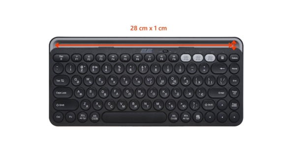2E Клавіатура мембранна KS250 84key, WL/BT, EN/UK, чорно-сірий