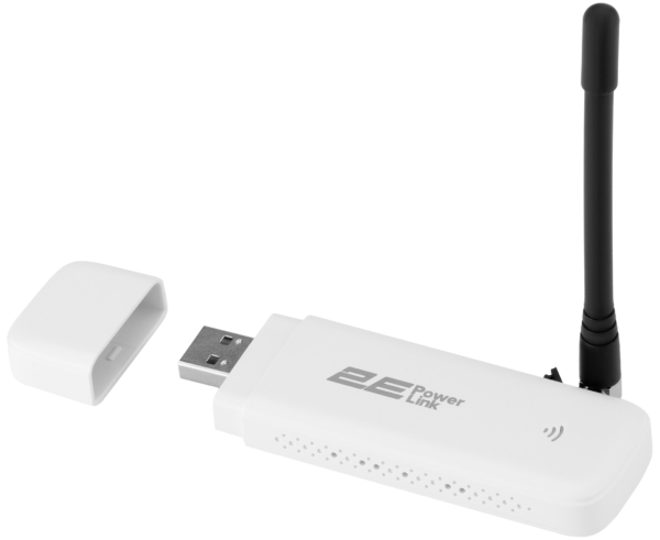 2E Мобильный маршрутизатор  PowerLink (MiFi-1 2024) LTE, Wi-Fi4, 1xUSB, 1xCRC9 белый