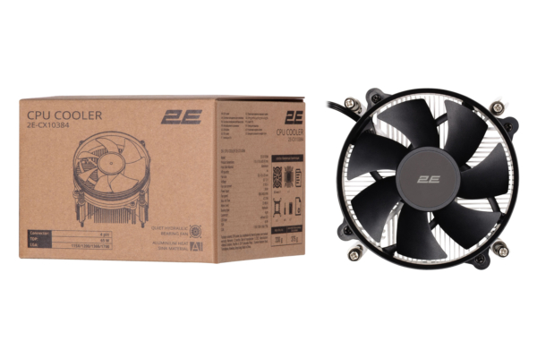 2E Процесорний кулер CX10384, LGA1700, 1366, 1200, 115X, 4pin PWM, TDP 65W