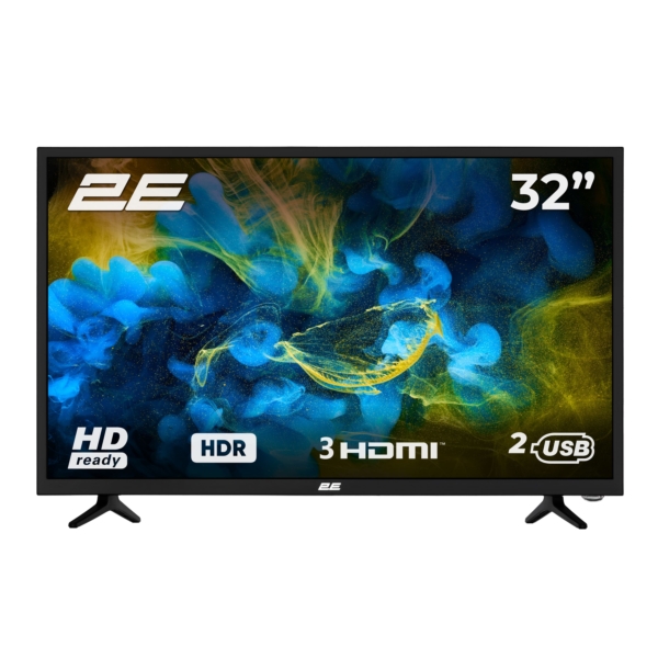 2E Телевізор 32″ LED HD 50Hz Black