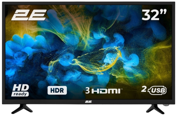 2E Телевізор 32″ LED HD 50Hz Black