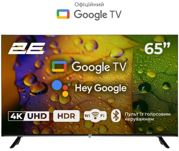 2E Телевизор 65″ 2E 4K 60Hz Smart Google TV Black