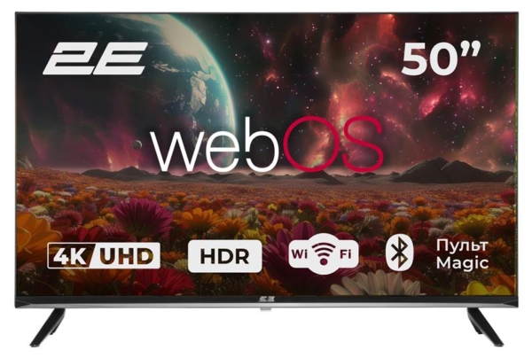 2E Телевизор 50″ LED 4K 60Hz Smart WebOS Black