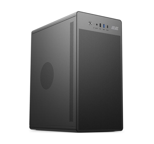 2E Корпус Credo V285B без БП, 1xUSB3.0, 1х USB 2.0, 1xUSB Type-C, 1×120мм, VGA 300мм, mATX, чёрный