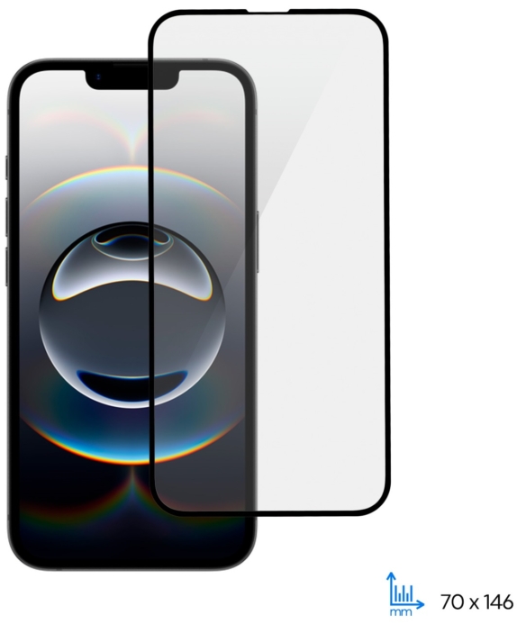 2E Захисне скло для Apple iPhone 16e (6.1), 2.5D FCFG, (1 Pack), чорна рамка